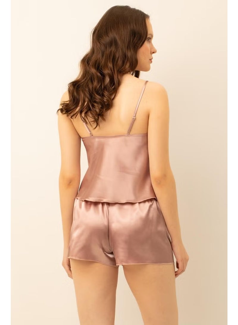 DoReMi Satin Laced Adjustable Strap Shorts Set - Image 5